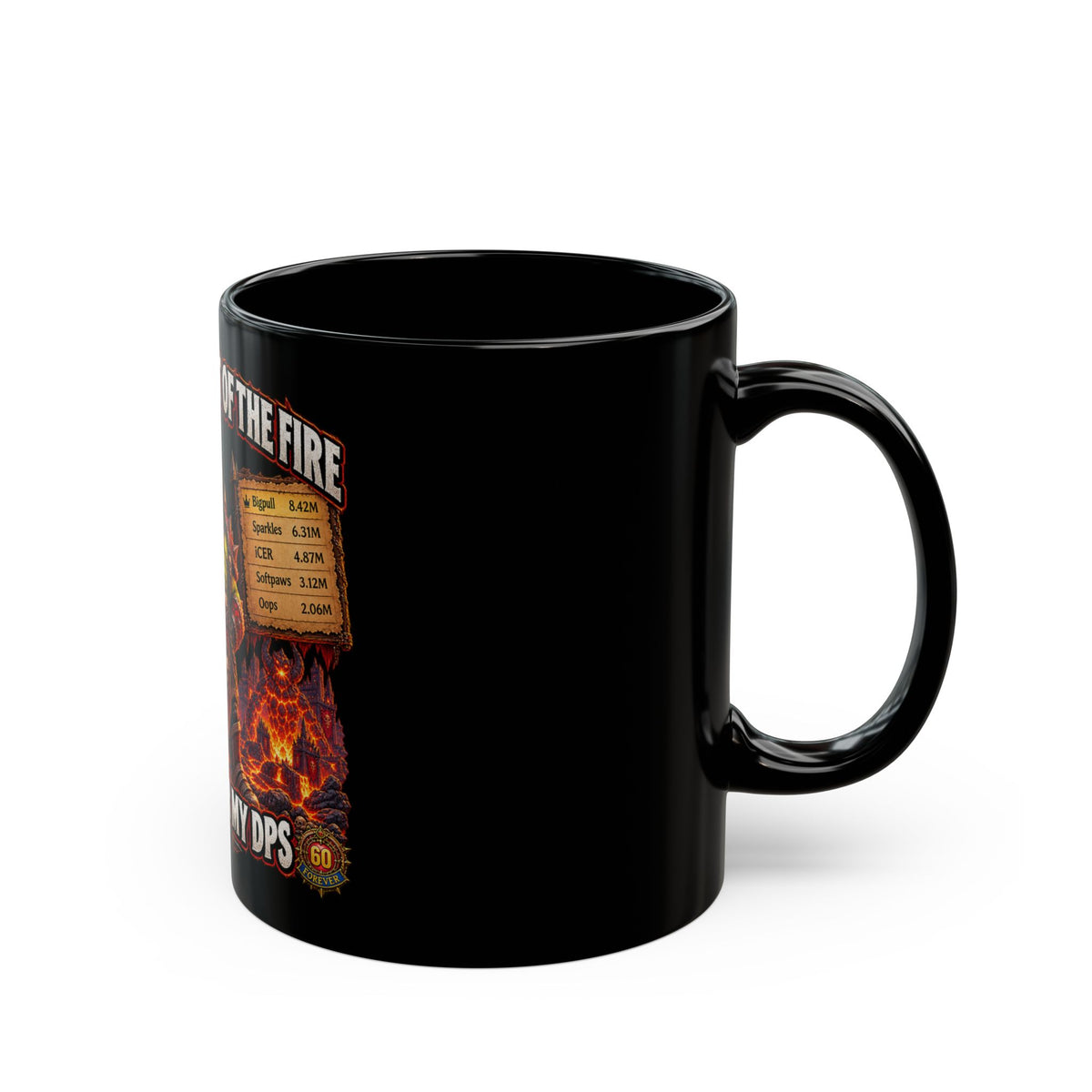 Can't Move Out of the Fire, It Would Lower My DPS – Black Mug (11oz & 15oz)
