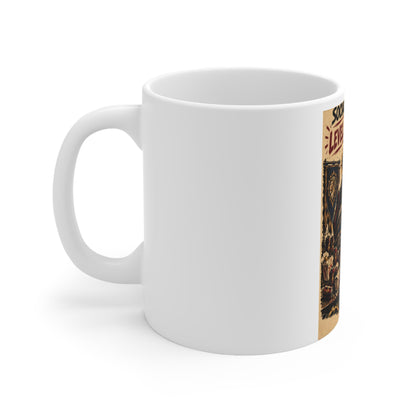 Social Life: Level 0 — Level 60 Achieved (Lion Banner) – White Mug (11oz)