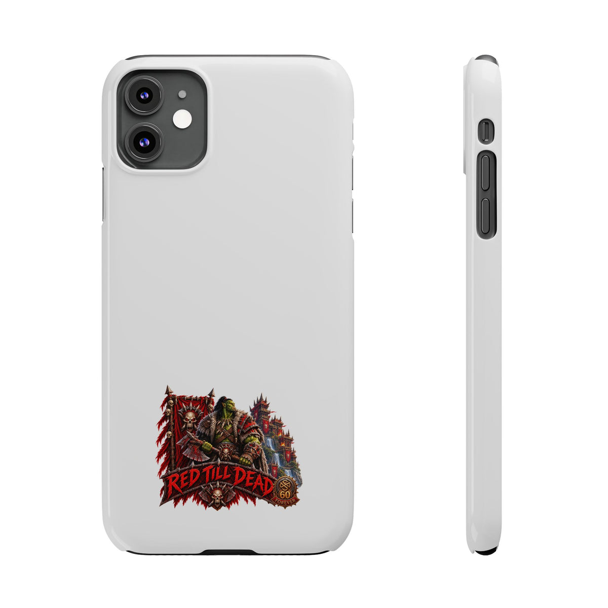 Slim Phone Case — “Red Till Dead” Vintage Horror Graphic