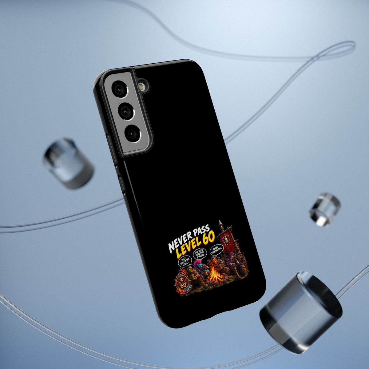 Phone Case — 'Never Pass Level 60' Heavy-Duty Impact-Resistant Phone Case