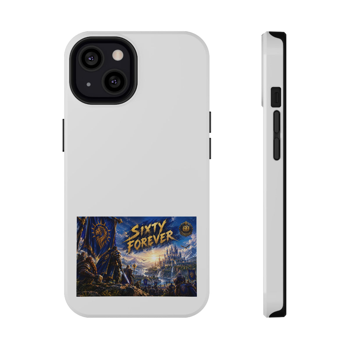 Sixty Forever – Blue Banner – Phone Case