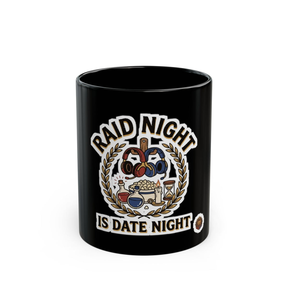 Raid Night Is Date Night – Black Mug (11oz & 15oz)