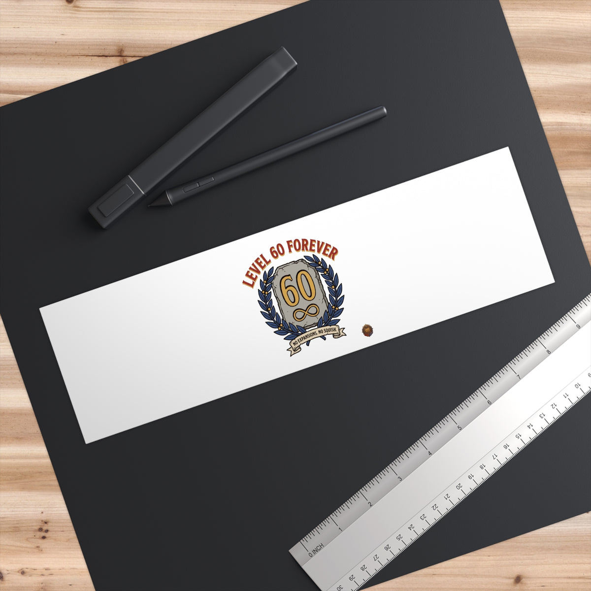 60th Birthday Bumper Sticker — "Level 60 Forever" Retro Crest