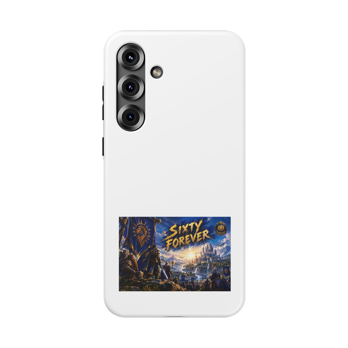 Sixty Forever – Blue Banner – Phone Case