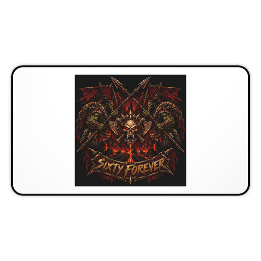 Skull Dragon Desk Mat — 'Sixty Forever' Gothic Gaming Mouse Pad
