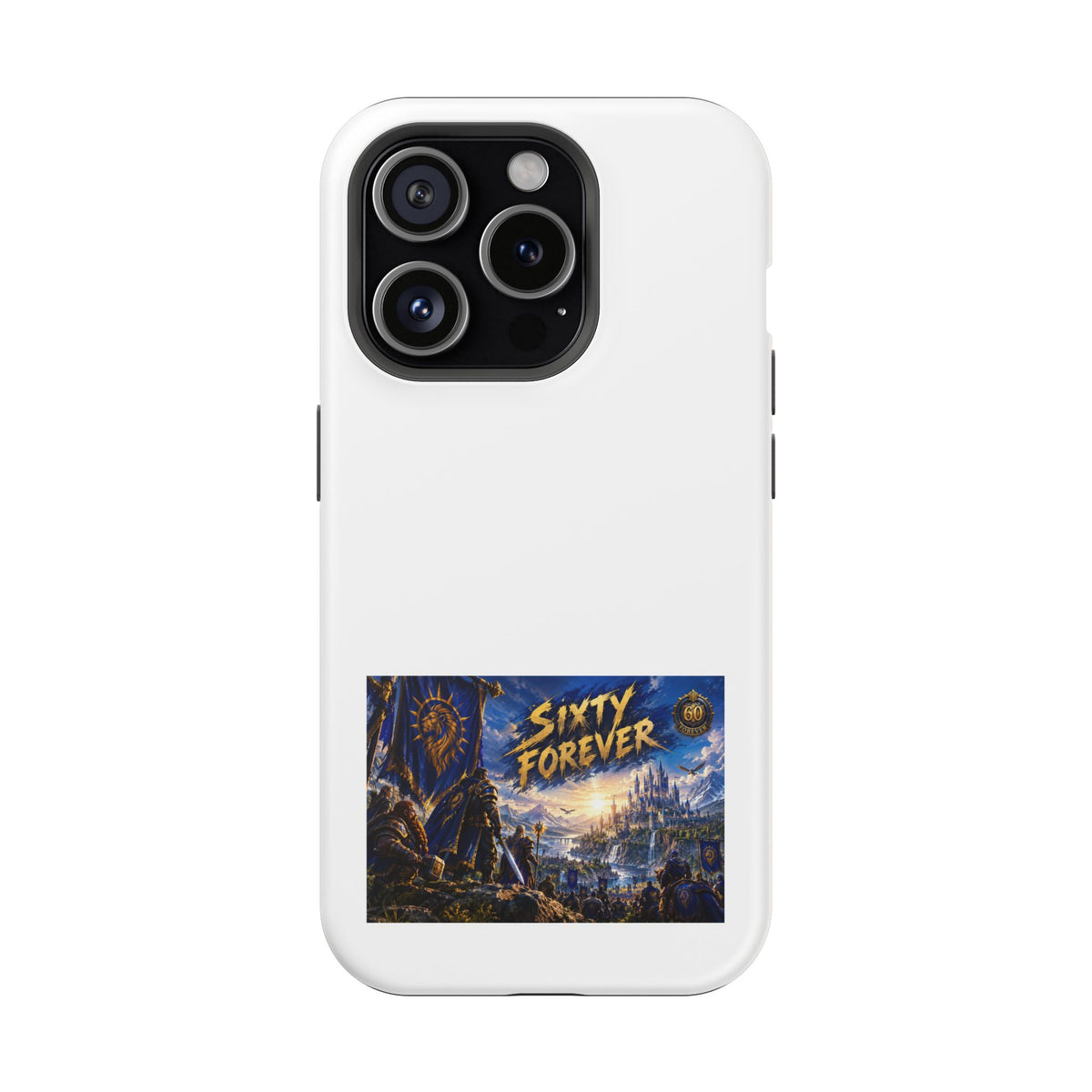 Sixty Forever – Blue Banner – Phone Case