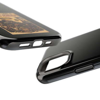 Phone Case — 'Social Life: Level 0 — Level 60 Achieved (Lion Banner)' Heavy-Duty Impact-Resistant Phone Case