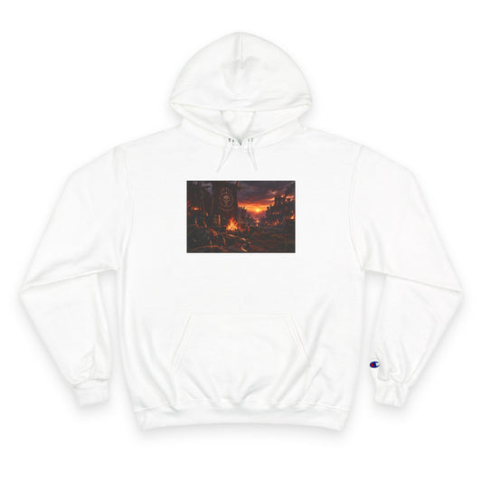 Champion Hoodie — Sunset Cityscape Graphic Hoodie