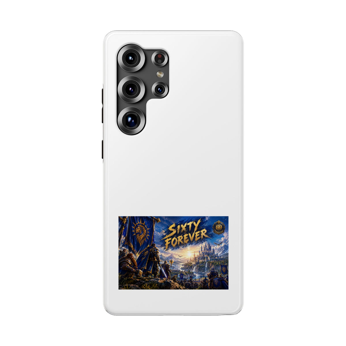 Sixty Forever – Blue Banner – Phone Case