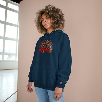 Champion Hoodie — 'Red 'Til Dead' Graphic Pullover