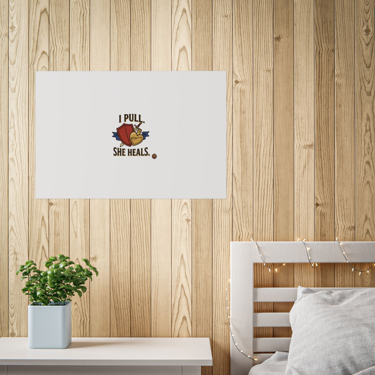 Poster — "I Pull, She Heals" Floral Minimalist Wall Art