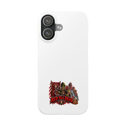 Slim Phone Case — “Red Till Dead” Vintage Horror Graphic