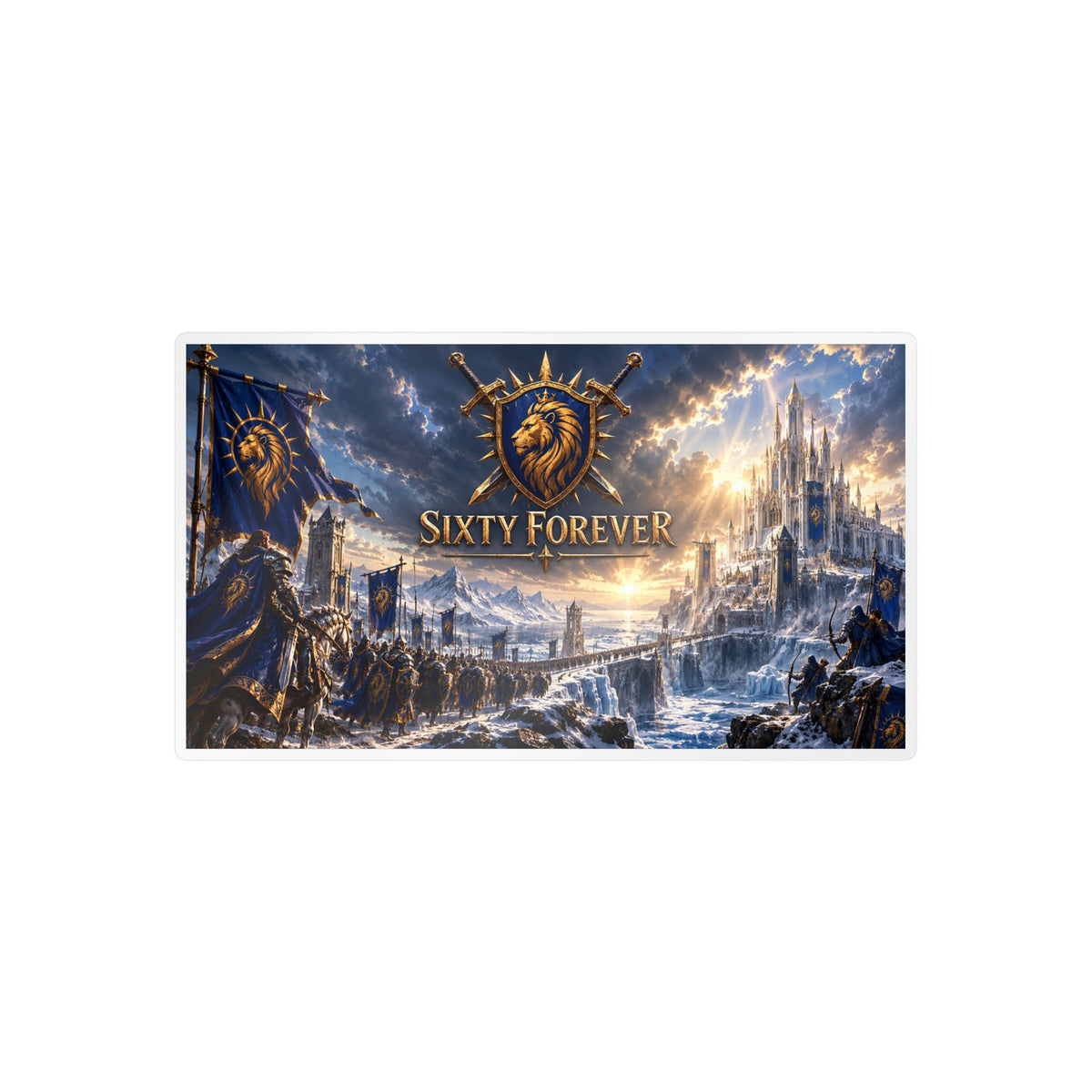 Sixty Forever – Lion Shield – Sticker