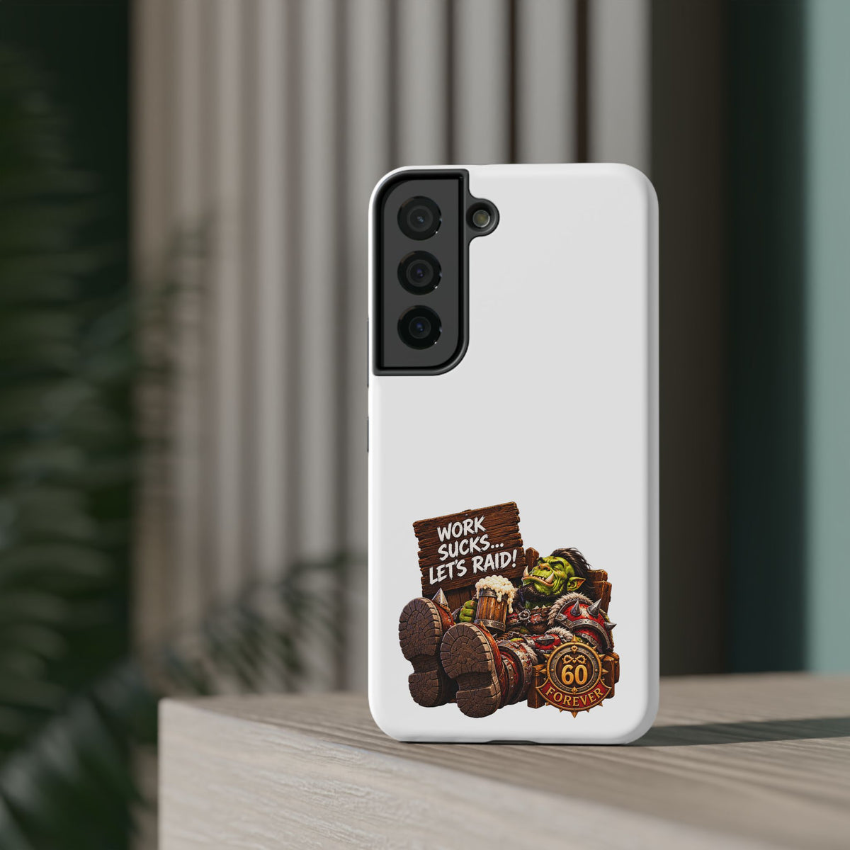 Work Sucks, Let's Raid – Phone Case