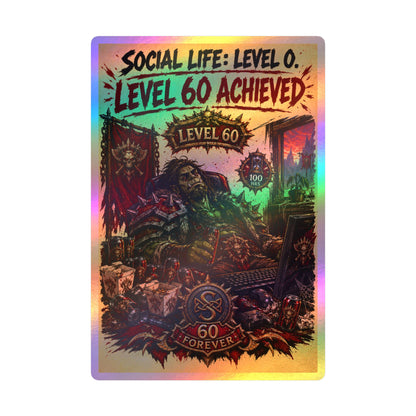 Level 60 Achieved (Red) – Sticker