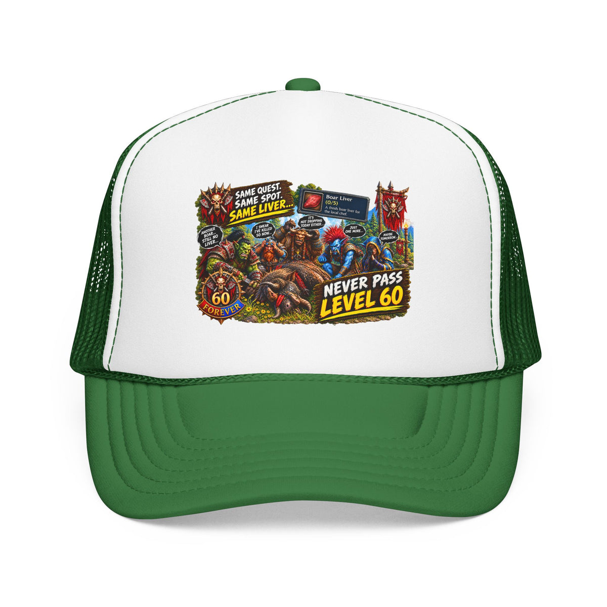 Red 'Til Dead Trucker Hat — Horror Zombie Foam Mesh Cap