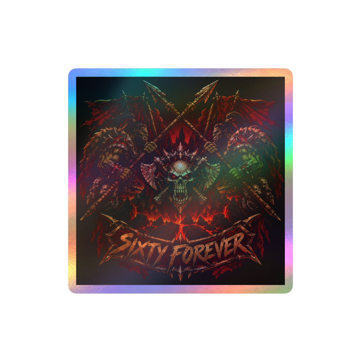 Sixty Forever – Skull & Axes – Poster Decal