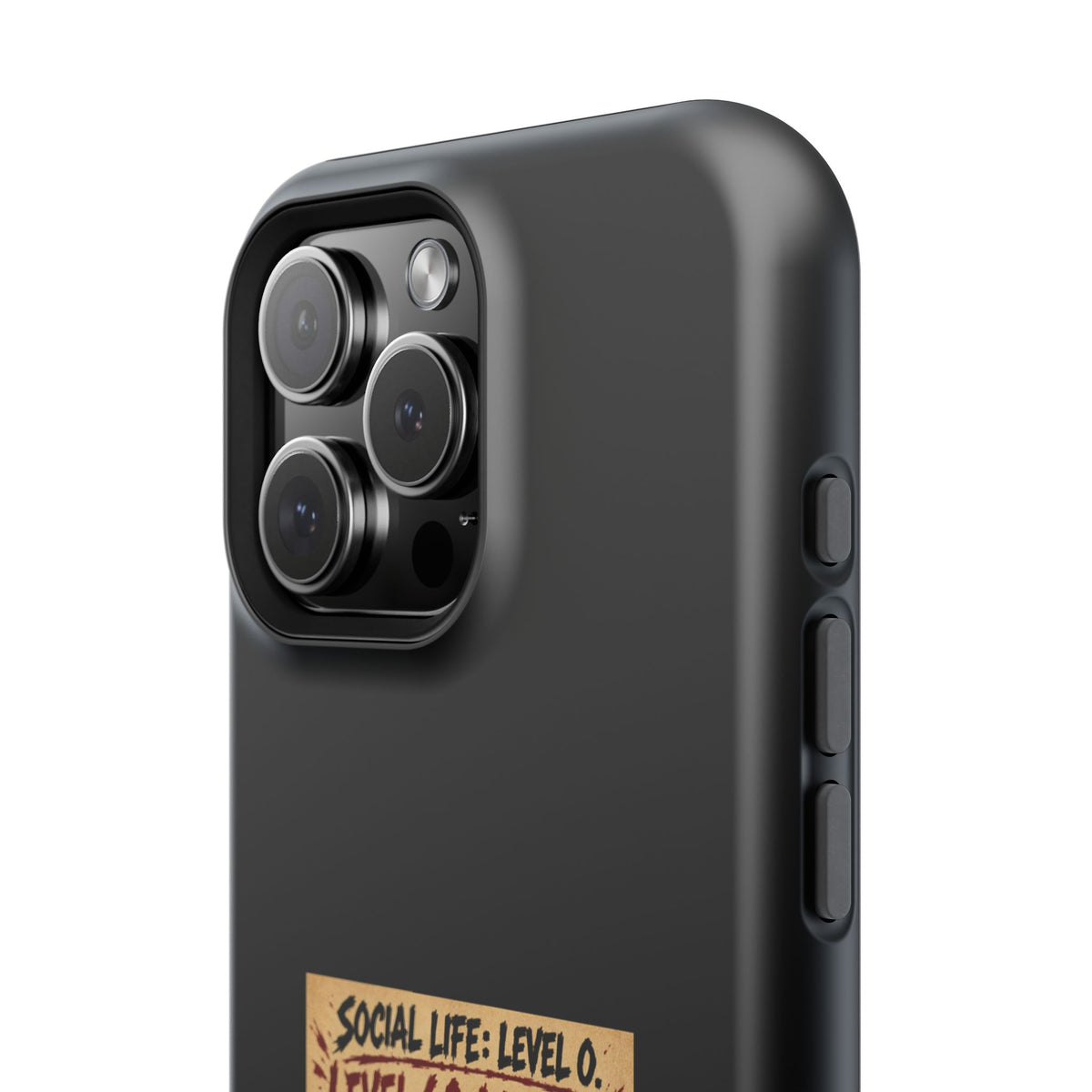 Phone Case — 'Social Life: Level 0 — Level 60 Achieved (Skull Banner)' Heavy-Duty Impact-Resistant Phone Case