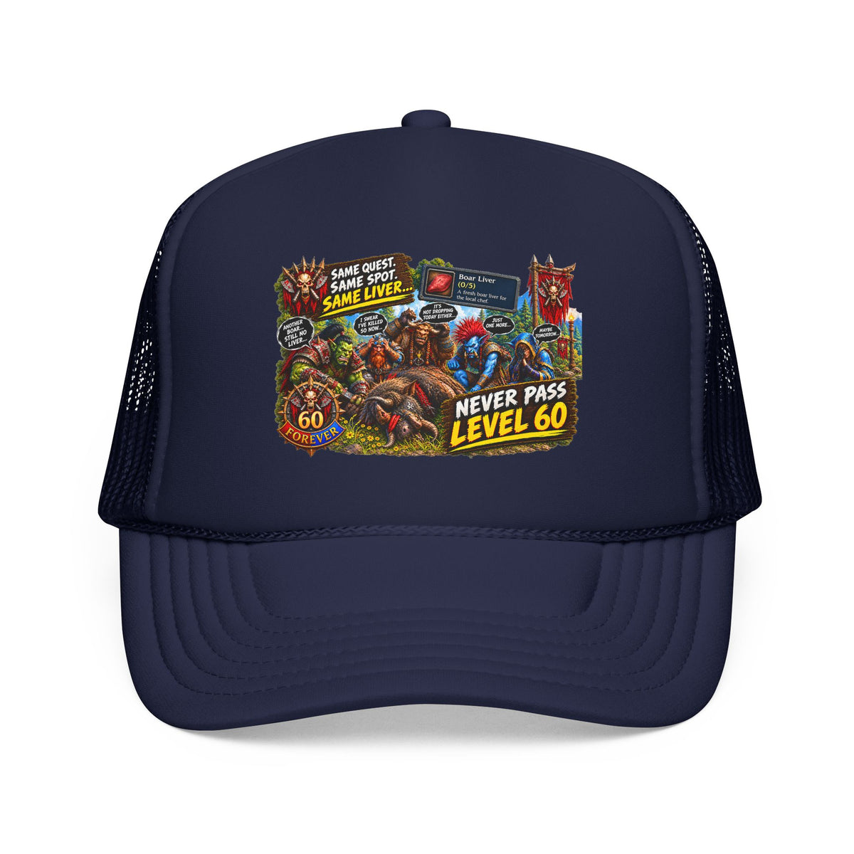 Red 'Til Dead Trucker Hat — Horror Zombie Foam Mesh Cap