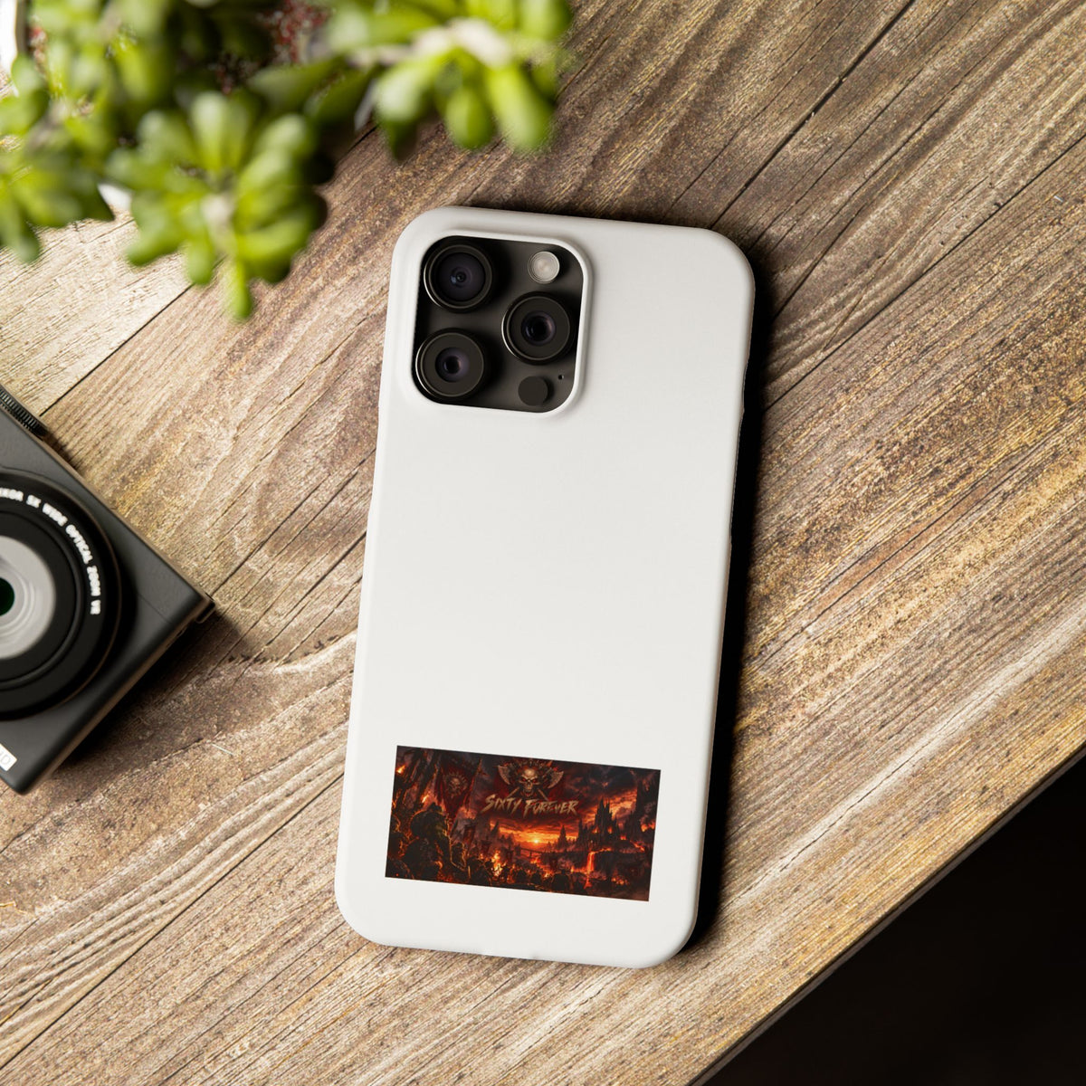Slim Phone Case — Dark Fantasy Cityscape "Soft Panic" Design