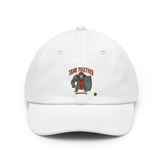 Think Together Dad Hat — Vintage Shield Emblem Baseball Cap