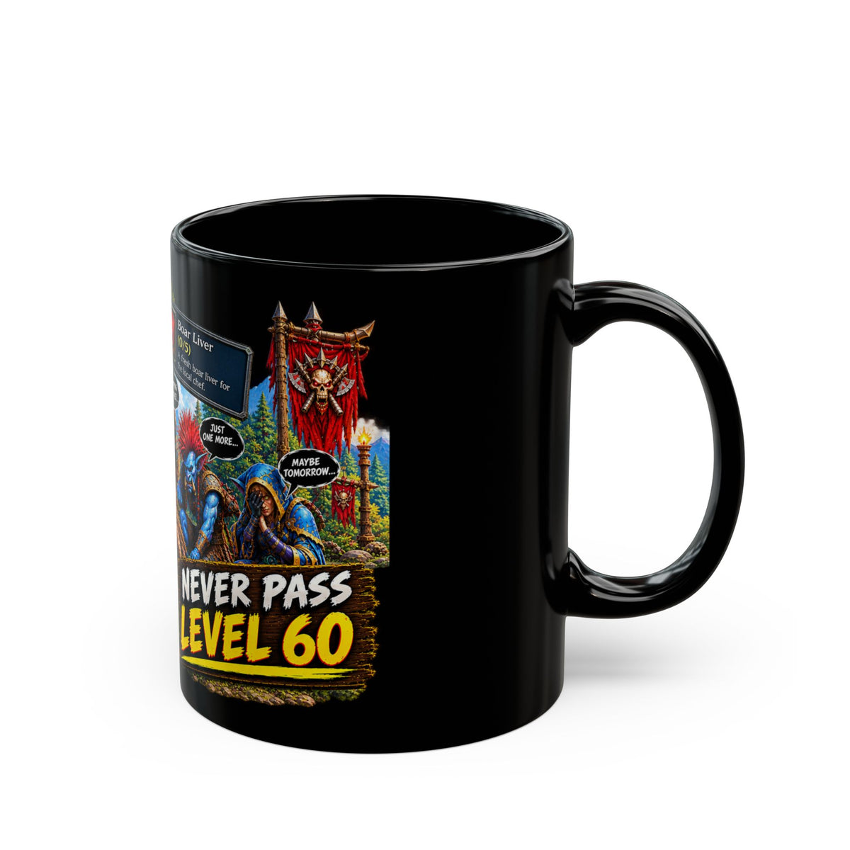 Same Quest, Same Spot – Black Mug (11oz & 15oz)