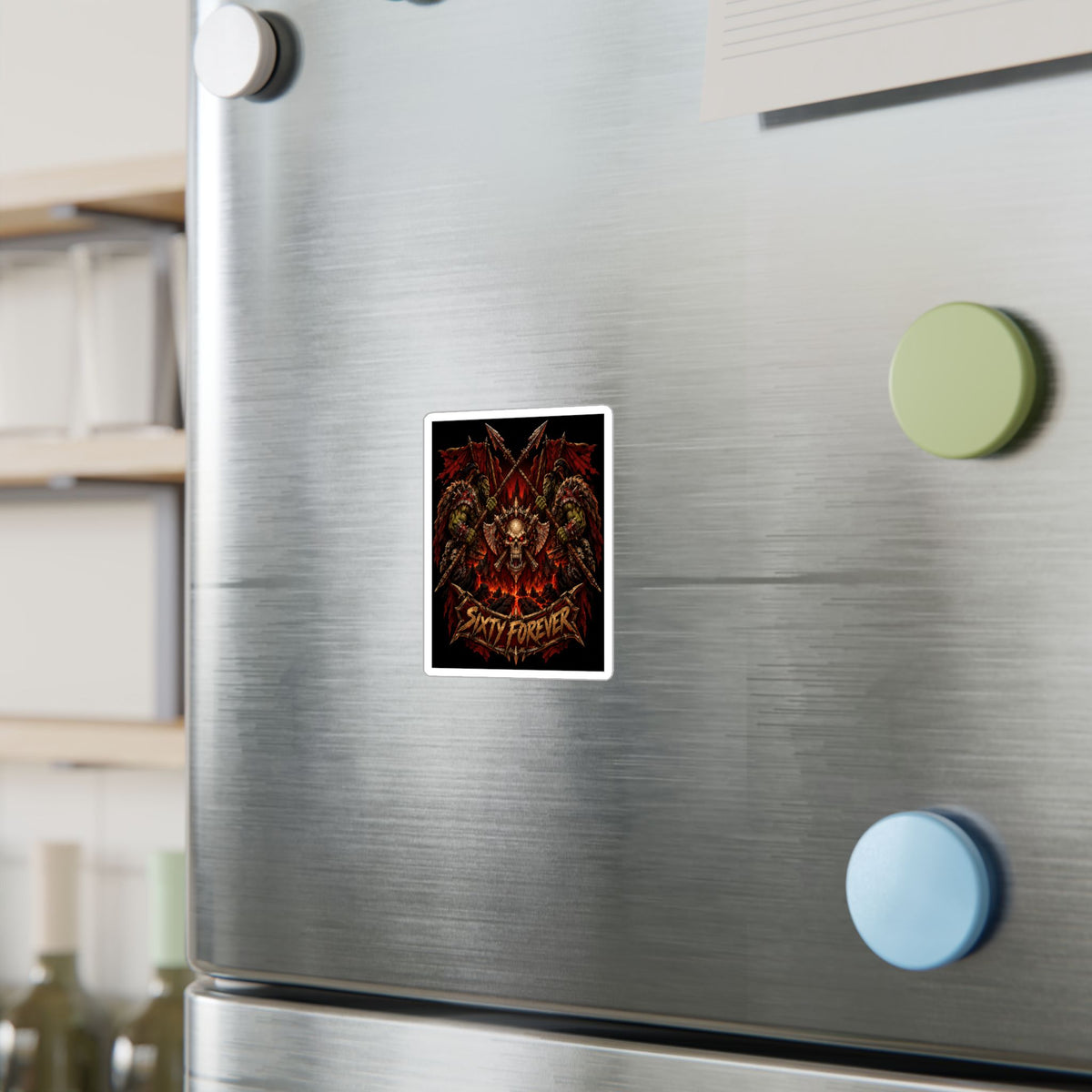 Sixty Forever – Skull & Axes – Sticker