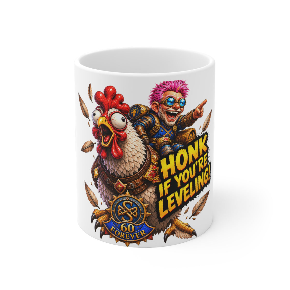 Honk If You're Leveling! – White Mug (11oz)