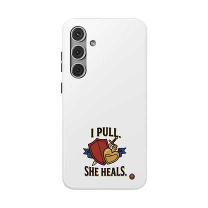 Phone Case — 'I Pull. She Heals.' Heavy-Duty Impact-Resistant Phone Case
