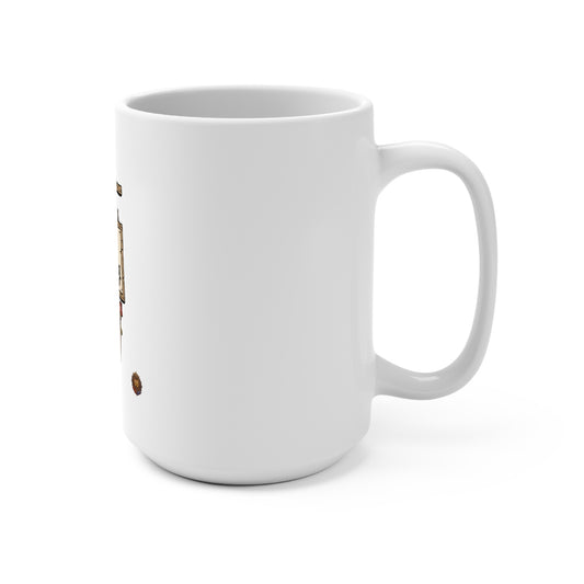 Ceramic Mug — "brb, Questing" Cute RPG Sign Coffee Cup (15oz)