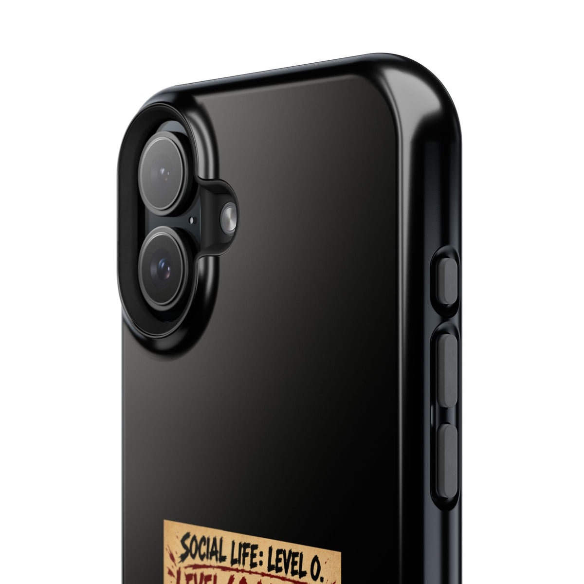 Phone Case — 'Social Life: Level 0 — Level 60 Achieved (Skull Banner)' Heavy-Duty Impact-Resistant Phone Case