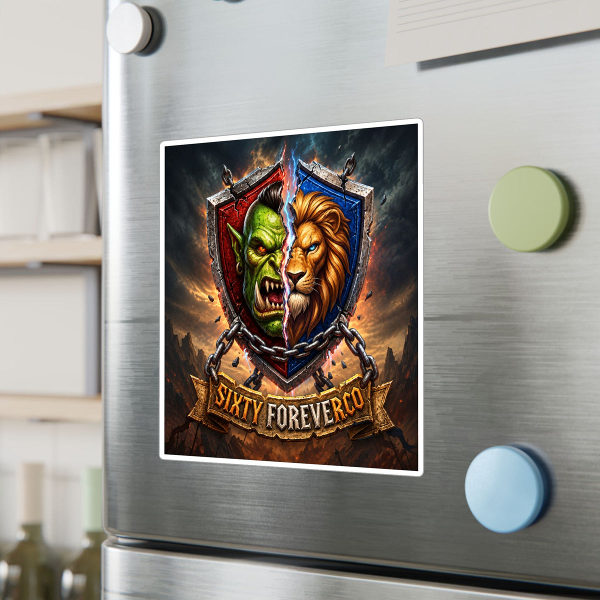 Pick Your Side – Split Shield – Poster Decal
