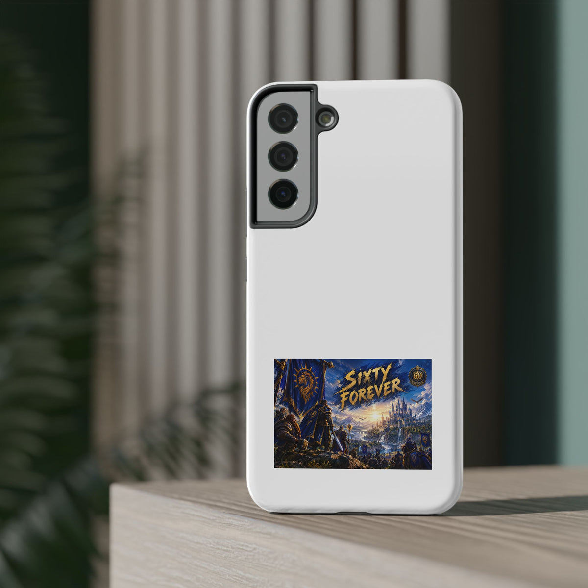 Sixty Forever – Blue Banner – Phone Case