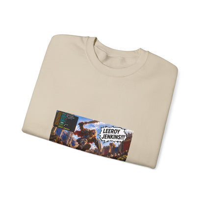 Leeroy Jenkins Crewneck Sweatshirt — Funny Gaming Meme Pullover
