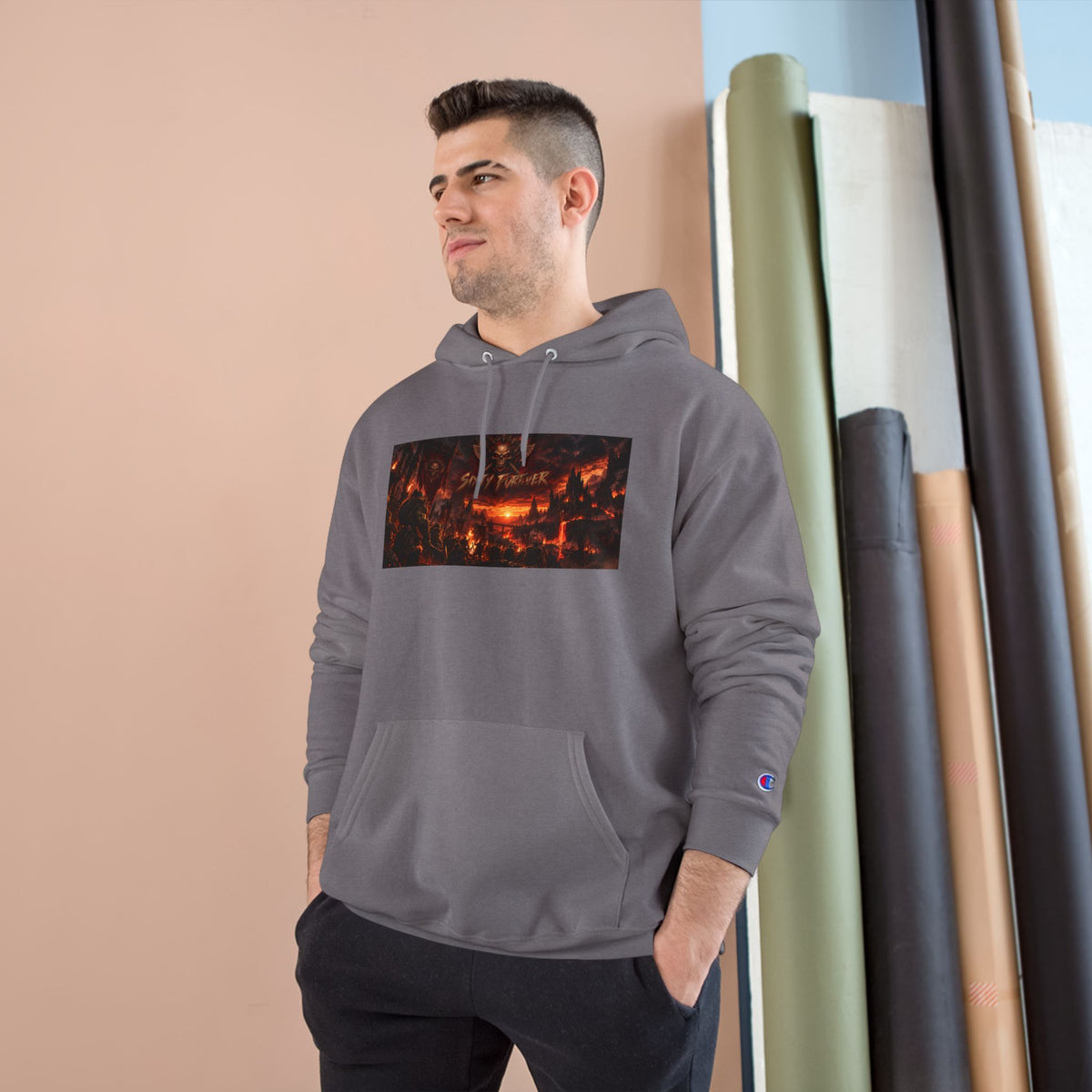 Champion Hoodie — Dark Carnival Graphic Pullover