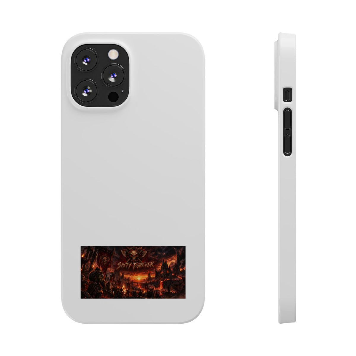 Slim Phone Case — Dark Fantasy Cityscape "Soft Panic" Design