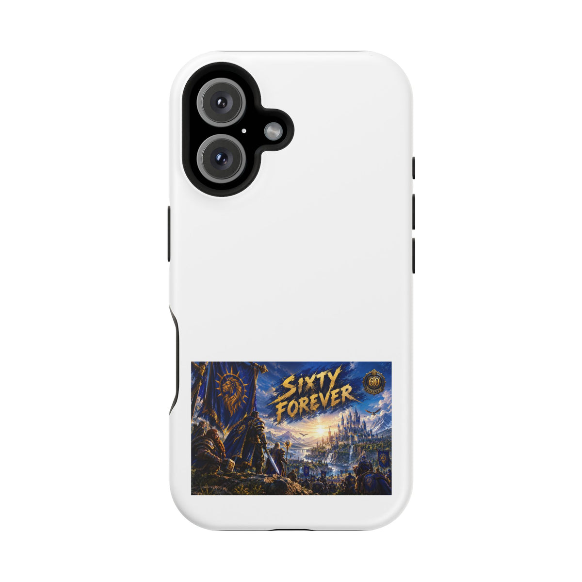 Sixty Forever – Blue Banner – Phone Case