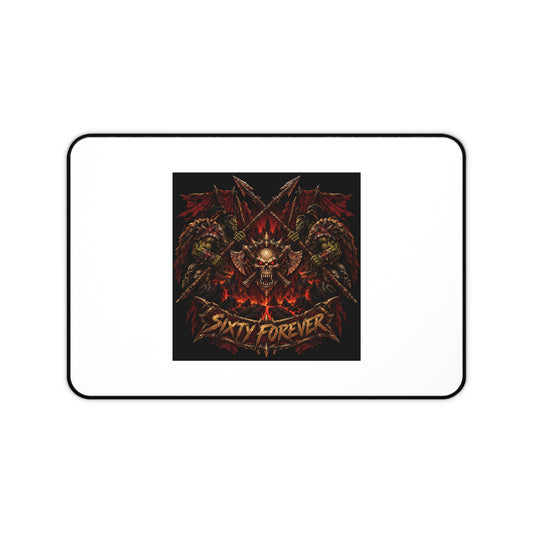 Skull Dragon Desk Mat — 'Sixty Forever' Gothic Gaming Mouse Pad