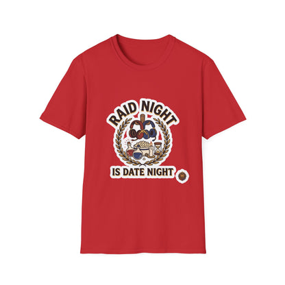 T-Shirt — "Raid Night is Date Night" Retro Gaming Tee