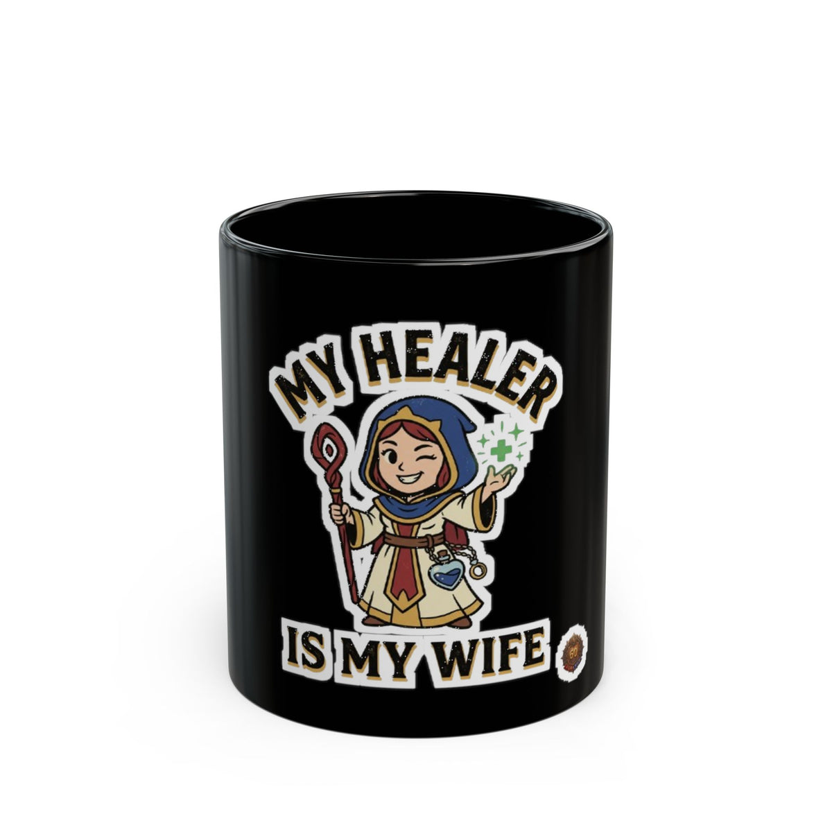 My Healer Is My Wife – Black Mug (11oz & 15oz)