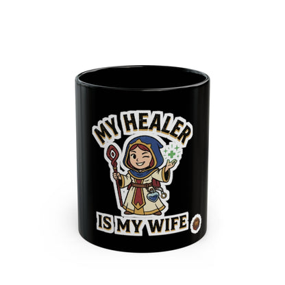 My Healer Is My Wife – Black Mug (11oz & 15oz)