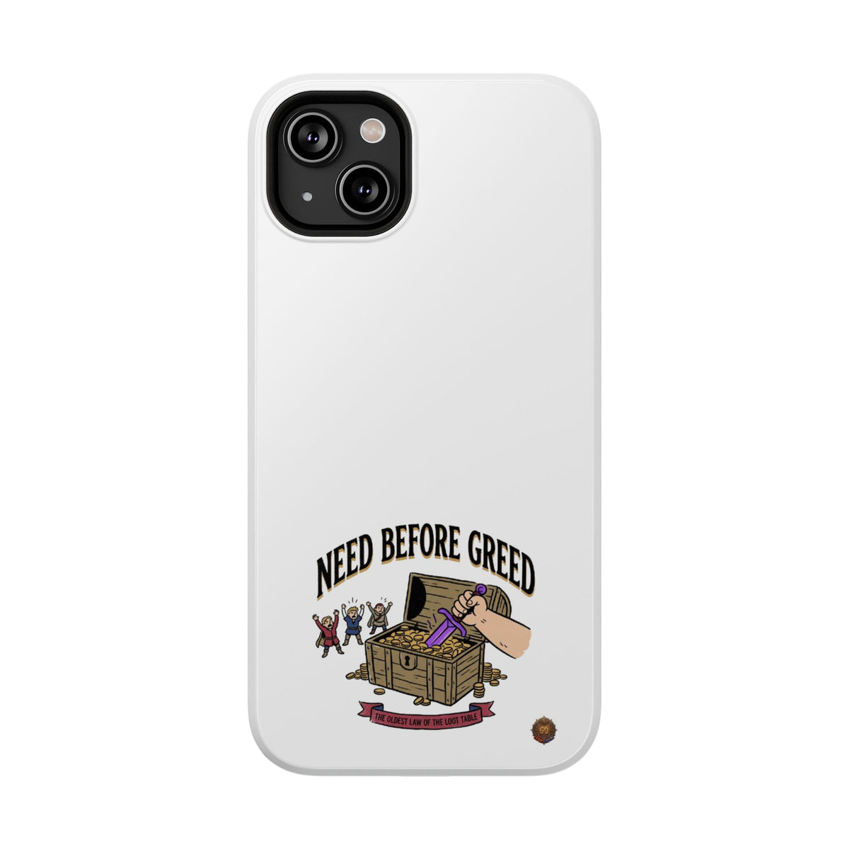 Phone Case — 'Need Before Greed' Heavy-Duty Impact-Resistant Phone Case