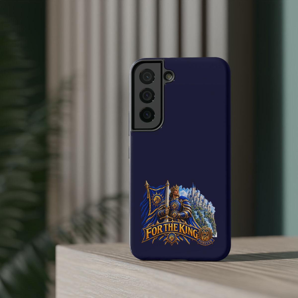 Phone Case — 'For The King' Banner Heavy-Duty Impact-Resistant Phone Case
