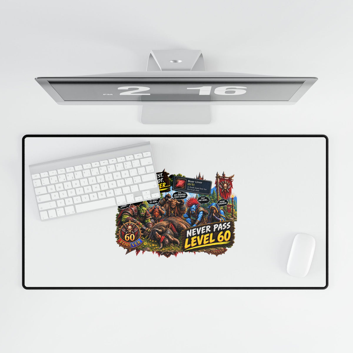 Red 'Til Dead Gamer Desk Mat — Large RPG Battle Mousepad