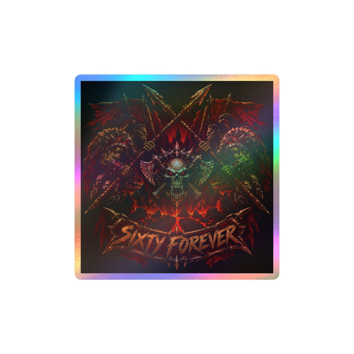 Sixty Forever – Skull & Axes – Poster Decal