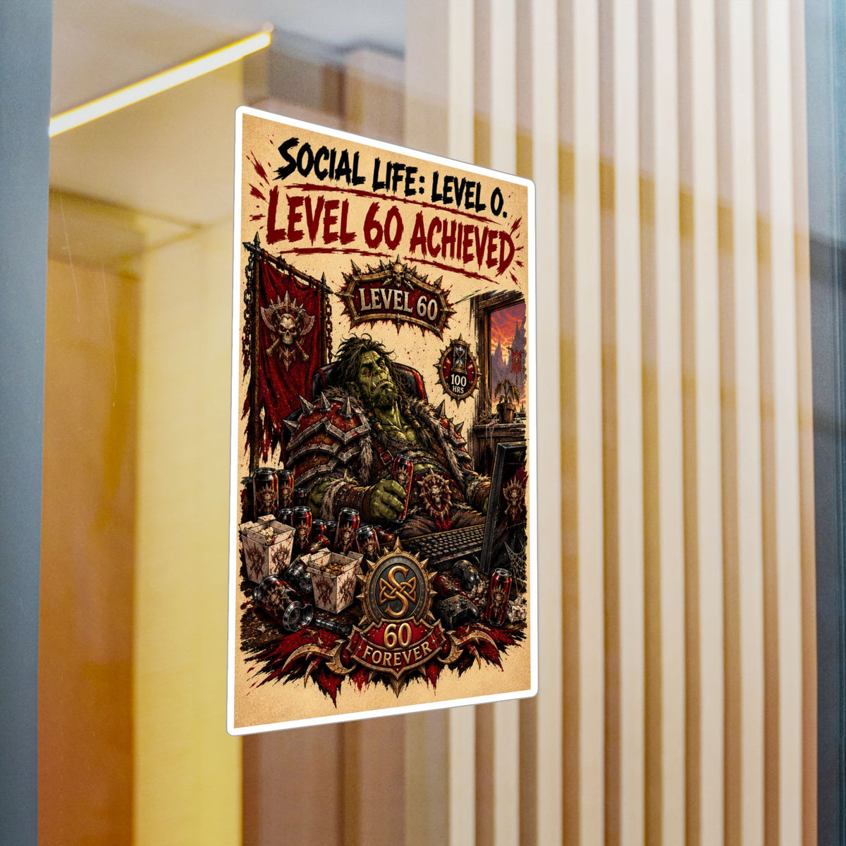 Level 60 Achieved (Red) – Sticker