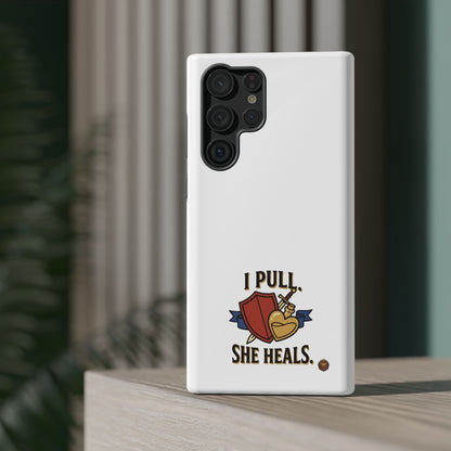 Phone Case — 'I Pull. She Heals.' Heavy-Duty Impact-Resistant Phone Case