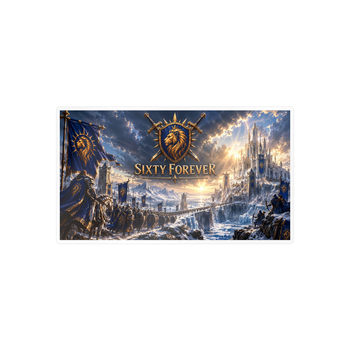 Sixty Forever – Lion Shield – Sticker