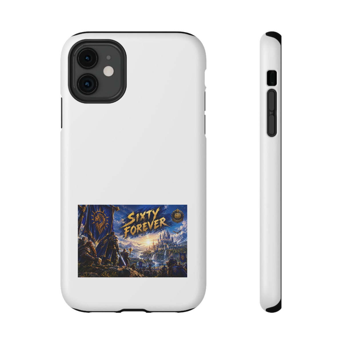 Sixty Forever – Blue Banner – Phone Case