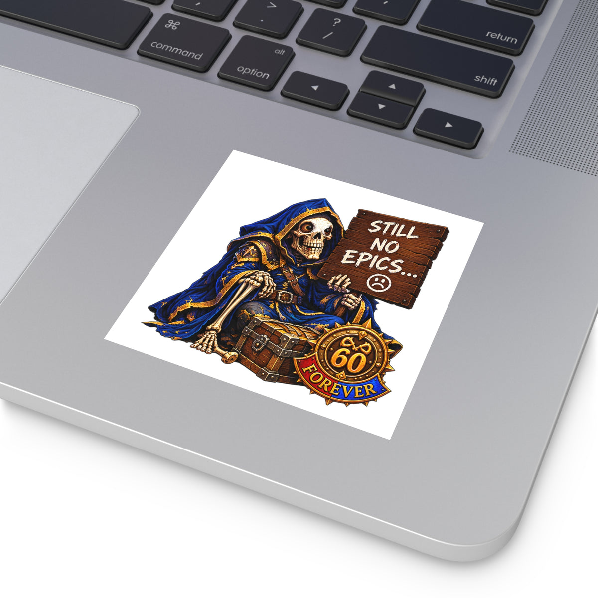 Gaming Sticker — "Can't Move Out of the Fire, It Would Lower My DPS" Square Vinyl Sticker